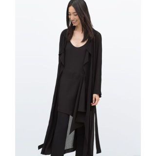 ザラ(ZARA)のZARA ザラ シフォン ロングコート ガウンコート 定価15990円(ガウンコート)