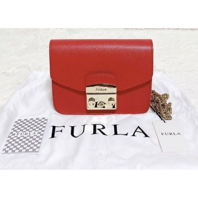 ✨タグ付き✨FURLA フルラ メトロポリス ショルダーバッグ レッド ...