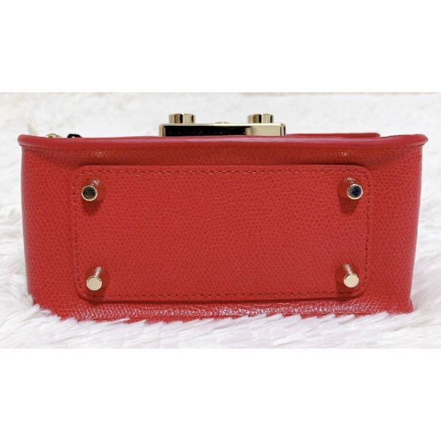 ✨タグ付き✨FURLA フルラ　メトロポリス　ショルダーバッグ　レッド　レザー 5