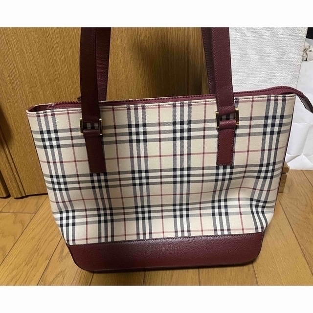 Kana2019様専用BURBERRY ノバチェック トートバッグ　レッド　