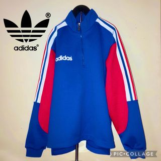 アディダス(adidas)のadidas トリコロール　ハーフジップ　トラックジャケット80s  (ジャージ)