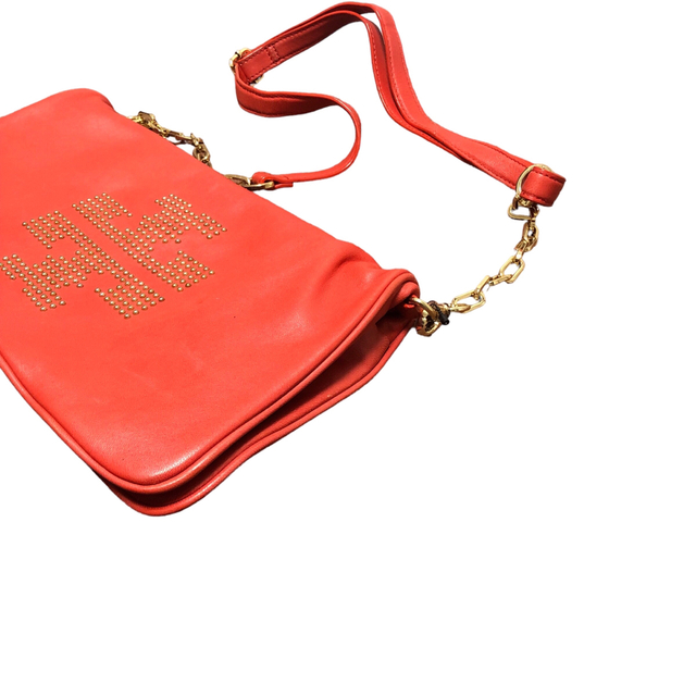 TORY BURCH トリーバーチ ゴールドチェーン レザーショルダーバッグ赤