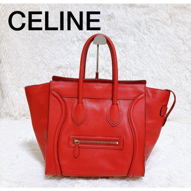 ✨美品✨CELINE セリーヌ　ラゲージ　ミニショッパー　レッド　165213バッグ