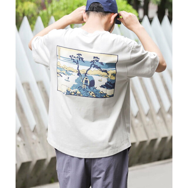 URBAN RESEARCH DOORS(アーバンリサーチドアーズ)の【L-GRY】【M】『接触冷感』UKIYO-E LAKE T-SHIRTS メンズのトップス(Tシャツ/カットソー(半袖/袖なし))の商品写真