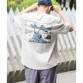 【L-GRY】【M】『接触冷感』UKIYO-E LAKE T-SHIRTS