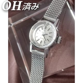 OH済◾文字盤⭐OH済　オメガ　クロコ　新品ベルト　尾錠　レディースウォッチ時計　着物　極美品