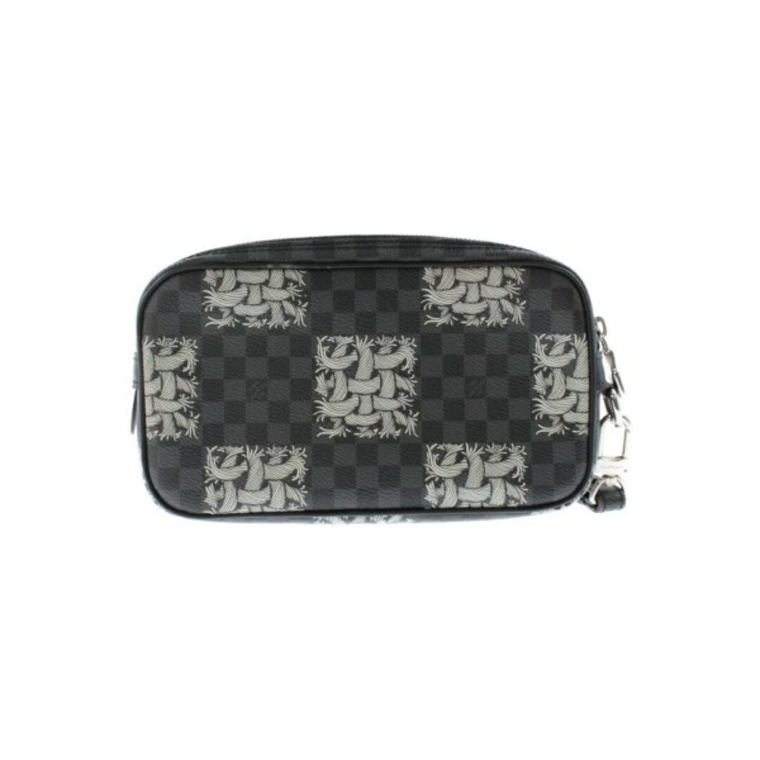 春夏ポケットLOUIS VUITTON クラッチバッグ - 黒xグレーx白系(総柄)