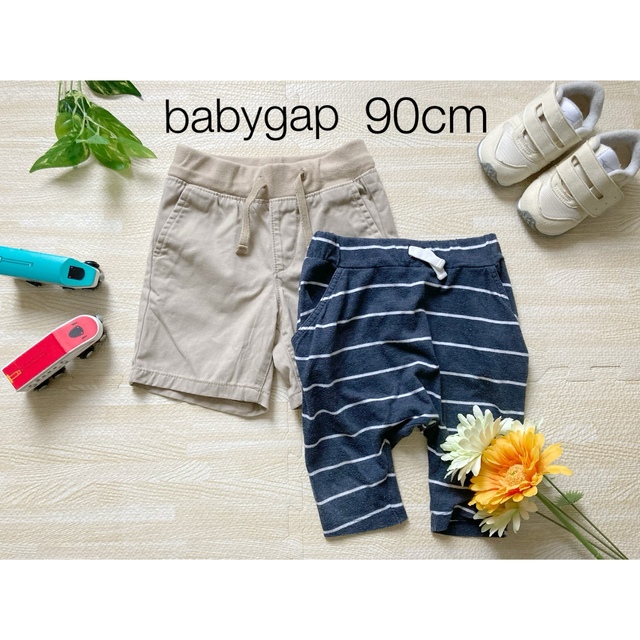 babyGAP(ベビーギャップ)の【90cm&95cm】ハーフパンツ2点セット☆ キッズ/ベビー/マタニティのキッズ服男の子用(90cm~)(パンツ/スパッツ)の商品写真