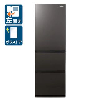 パナソニック(Panasonic)のPanasonic NR-C373GCL-T 左開き 冷蔵庫 ダークブラウン(冷蔵庫)