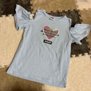 アナップキッズ(ANAP Kids)のアナップキッズ　肩出し　ハートモチーフ　Tシャツ(Tシャツ/カットソー)