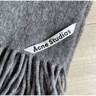 acne studiousストール 大判 マフラー グレー　アクネ(マフラー)