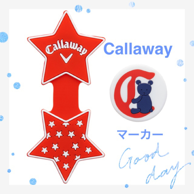 Callaway(キャロウェイ)の【 レッド 】 Callaway キャロウェイ ベア S マーカー マグネット チケットのスポーツ(ゴルフ)の商品写真