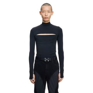 エイチアンドエム(H&M)のMugler H&M カットアウト ジャージートップス 完売品(ジャージ)