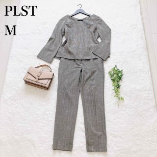 プラステ(PLST)の《専用》プラステ グレンチェック セットアップ Vネックブラウス パンツ M(スーツ)