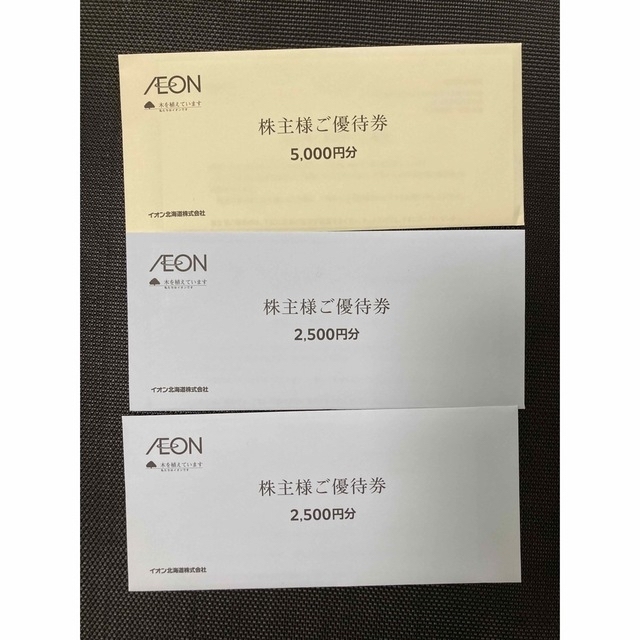 AEON(イオン)の1万円分　イオン北海道　株主優待券　2024年6月30日迄 チケットの優待券/割引券(ショッピング)の商品写真