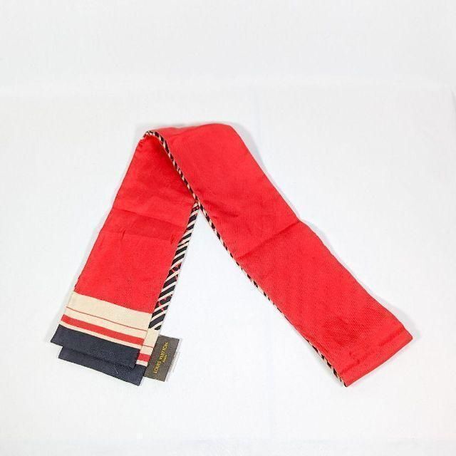 ルイヴィトン M75854 シルク スカーフ 黒 赤