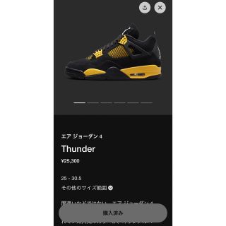 ナイキ(NIKE)のNike Air Jordan 4 Retro "Thunder"(スニーカー)