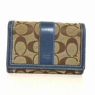 コーチ(COACH) シグネチャー 財布(レディース)(ブルー・ネイビー/青色 コーチ(COACH) シグネチャー 財布(レディース)(ブルー・ネイビー/青色