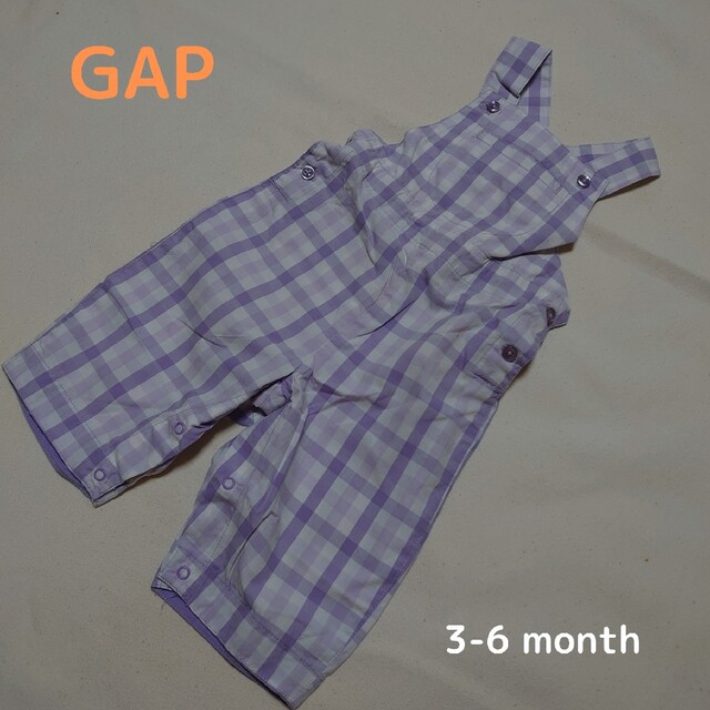 babyGAP(ベビーギャップ)の【baby-GAP】 オーバーオール(3-6month) キッズ/ベビー/マタニティのベビー服(~85cm)(カバーオール)の商品写真