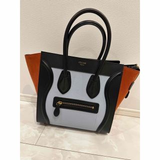 セリーヌ CELINE ハンドバッグ ラゲージ ミニショッパー レザー グレージュ ゴールド レディース 送料無料 e55172g