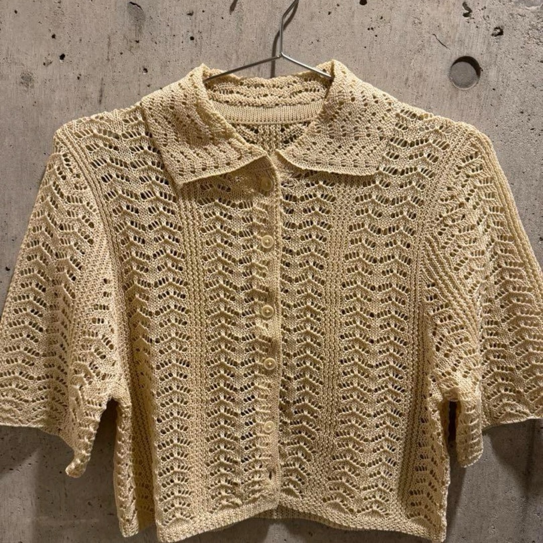 TODAYFUL(トゥデイフル)のTODAYFUL LACE KNIT SHIRTS ivory レディースのトップス(シャツ/ブラウス(長袖/七分))の商品写真