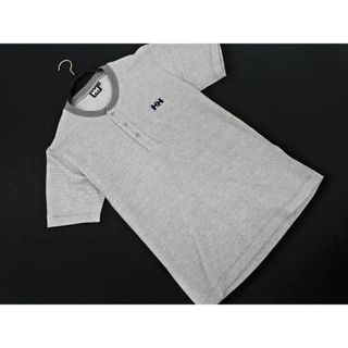 ヘリーハンセン(HELLY HANSEN)のHELLY HANSEN ヘリーハンセン ヘンリーネック ワッフル カットソー sizeM/グレー ■◆ メンズ(Tシャツ/カットソー(半袖/袖なし))