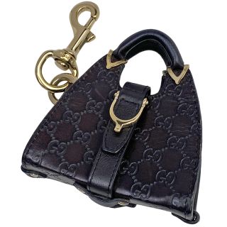 グッチ(Gucci)のグッチ マイクログッチシマ バックモチーフ キーホルダー レディース 【中古】(キーホルダー)