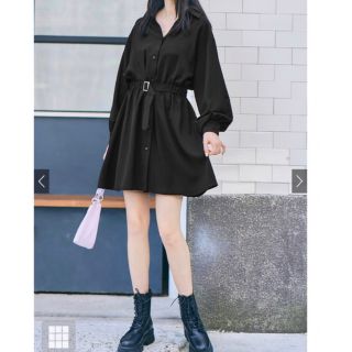 グレイル(GRL)のGRL ウエストマーク シャツワンピ 完売品(ミニワンピース)