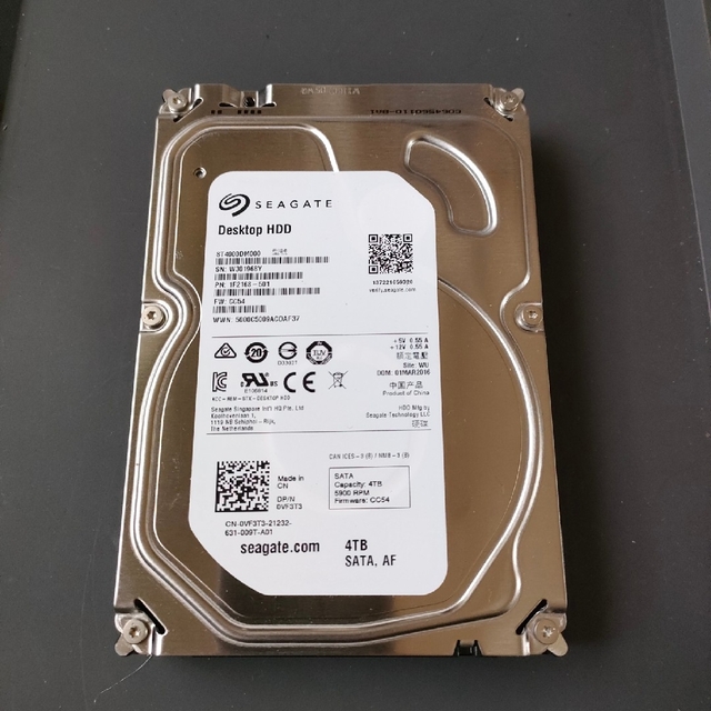 内蔵HDD4TB　ハードディスクドライブ