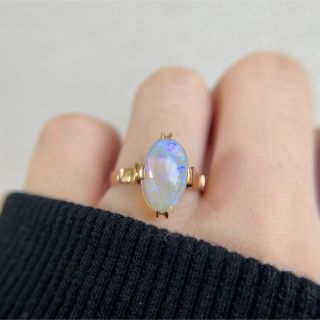 【レトロ】K18 オパール 14号 ゴールド　指輪vivitto_jewelry