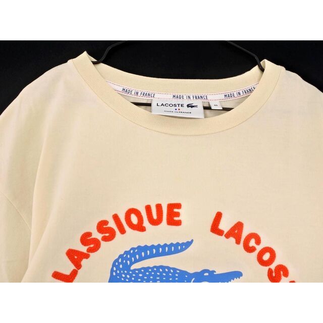 LACOSTE(ラコステ)のラコステ 刺繍 ロゴ Tシャツ size40/アイボリー ■◆ レディース レディースのトップス(Tシャツ(半袖/袖なし))の商品写真