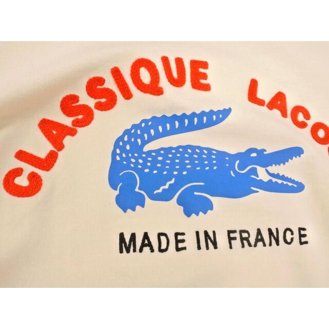 LACOSTE(ラコステ)のラコステ 刺繍 ロゴ Tシャツ size40/アイボリー ■◆ レディース レディースのトップス(Tシャツ(半袖/袖なし))の商品写真