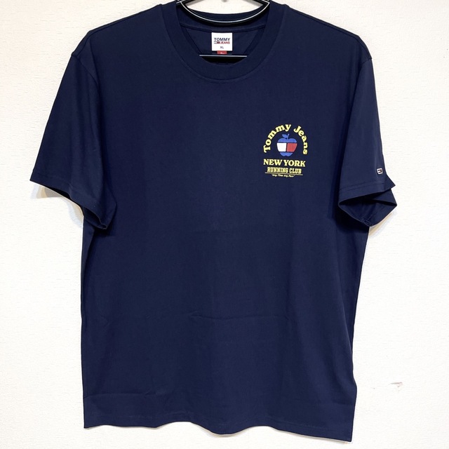 トミー ヒルフィガー ロゴ 半袖 Tシャツ フラッグ紺色メンズ ブランド 新品
