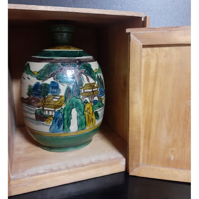 名品❗】江戸時代末期~明治時代初期 再興九谷 青手古九谷 山水 名品❗】江戸時代末期~明治時代初期 再興九谷 青手古九谷 山水