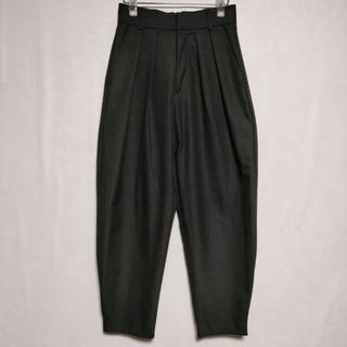 ザラ(ZARA)のZARA ２タックパンツ チェック柄 XS ワイド パンツ チャコールグレー レディース ザラ【中古】3-0430G∞(その他)