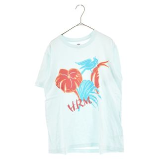 ハリウッドランチマーケット(HOLLYWOOD RANCH MARKET)のHOLLYWOOD RANCH MARKET ハリウッド ランチ マーケット Bird/Flower Printe Tshirt バード/フラワー プリント 半袖 Tシャツ ライトブルー(Tシャツ/カットソー(半袖/袖なし))