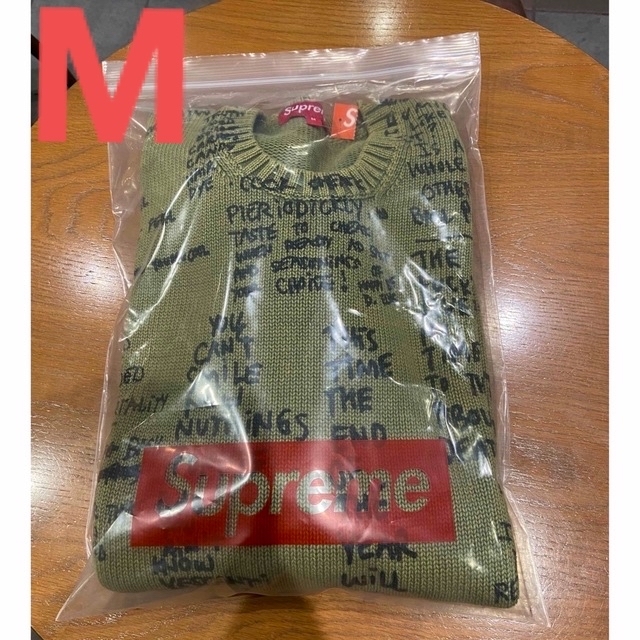 Supreme Gonz Poems Sweater Olive オリーブ