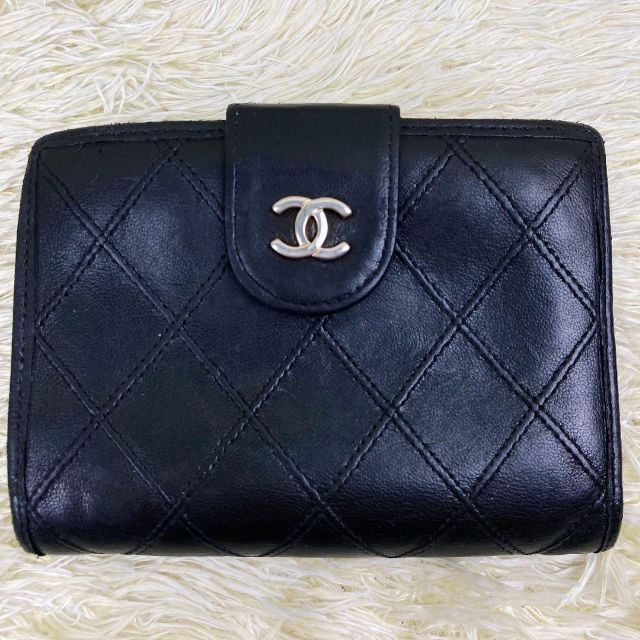 CHANEL - 美品⭐️CHANEL ココマーク ビコローレ がま口折り財布
