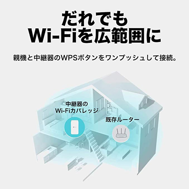 TP-Link WiFi 無線LAN 中継機 Wi-Fi 5 11ac  スマホ/家電/カメラのPC/タブレット(PC周辺機器)の商品写真