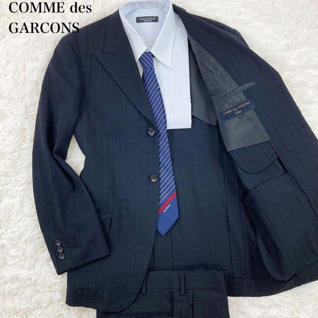 希少美品 80S 川久保玲 コムデギャルソンオム ウールギャバ セットアップ L