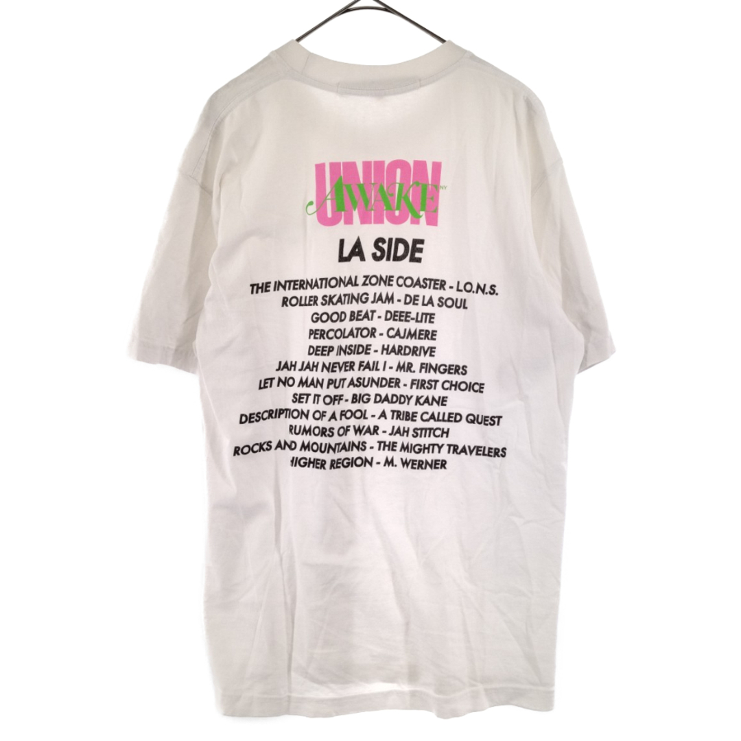 UNION ユニオン Tシャツ サイズ:L ブランドロゴ クルーネック 半袖 Tシャツ ホワイト 白 トップス カットソー コットン 【メンズ】