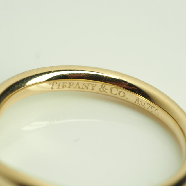 TIFFANY&Co.ティファニー K18YG 1Pダイヤカーブドバンドリング