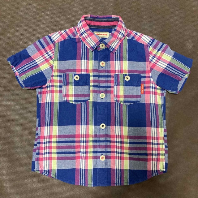 ミキハウス　半袖シャツ　100 キッズ/ベビー/マタニティのキッズ服男の子用(90cm~)(Tシャツ/カットソー)の商品写真