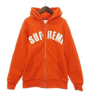 シュプリーム(Supreme)のシュプリーム 09AW アーチロゴ サーマル フーディ パーカー オレンジ L(パーカー)