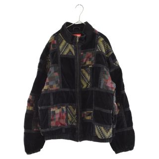 シュプリーム(Supreme)のSUPREME シュプリーム 18AW Corduroy Patchwork Denim Jacket コーデュロイパッチワークジャケット ブルゾン ブラック(フライトジャケット)