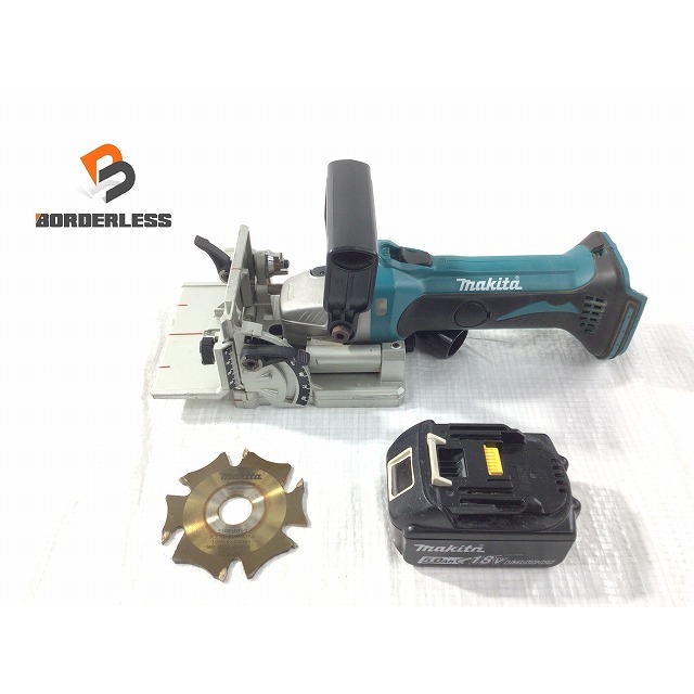 ☆品☆makita マキタ 18V 充電式ジョイントカッター PJ180DZ 本体 BL1850B(18V 5.0Ah)付き ビスケットカッター 71361