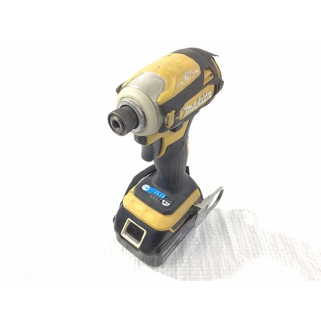 ☆中古品☆makita マキタ 18V 充電式インパクトドライバ TD172D 黄/イエロー バッテリー BL1850B(18V 5.0Ah)付き  71362