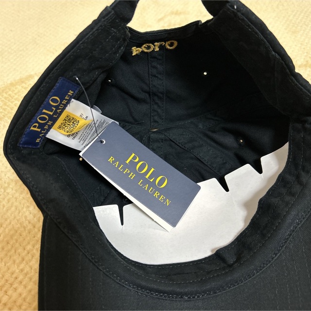 珍しい！黒×ゴールドロゴ♪新品タグ付き☆POLO ラルフローレン キャップ