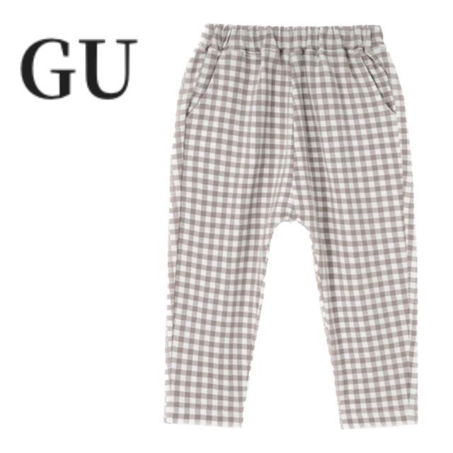 GU(ジーユー)のGUジーユーBABYTODDLERサマナルパンツギンガムチェックブラウン90cｍ キッズ/ベビー/マタニティのキッズ服女の子用(90cm~)(パンツ/スパッツ)の商品写真