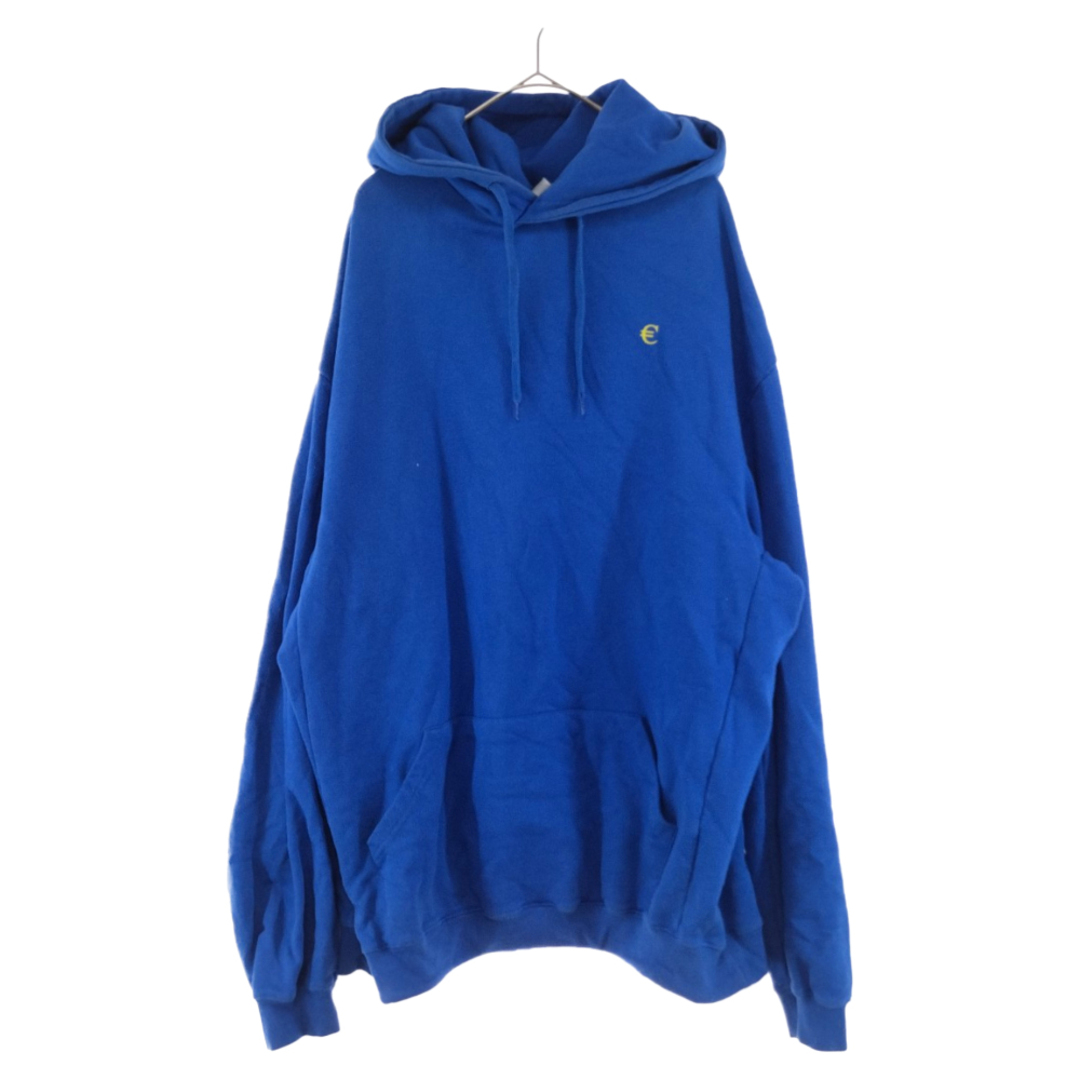 VETEMENTS ヴェトモン 17AW Euro Logo Oversized Hoodie WAH18TR12 ヴェトモン ユーロロゴオーバーサイズフーディ プルオーバーパーカー